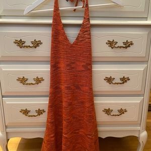 Colourful Knit Halter Coverup Dress